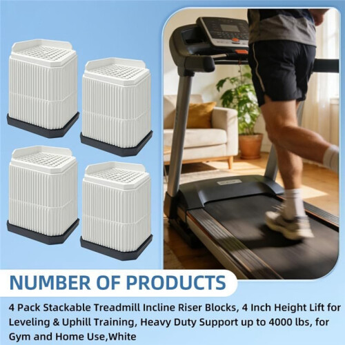 4 Pack Furniture Risers, Stackable Plastic Height Blocks, Moisture-Proof for Table Sofa Chair 2