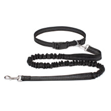 Hand Free Dog Leash for Pet Walking Jogging Adjustable Dog Leash Waist Belt Chest Strap Traction Rope Black