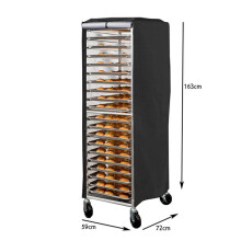 2X Bun Pan Rack Cover,High Density Waterproof and Dustproof Bread Rack Cover,23 X 28 X 64Inch,Bakery Single Rack Covers