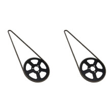 2X 25H 136 Chain + 68T Sprocket 2 Stroke 47CC 49CC for Small Sports Car Pocket Bike Off-Road Motorcycle