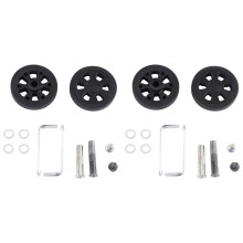 60x13mm Set of 4 Luggage Wheel Suitcase Replacement Wheels,Luggage Suitcase PU Swivel Caster Wheels Bearings Repair KitA