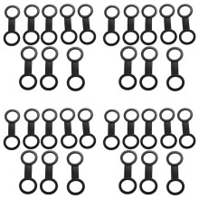 32 Pieces Scuba Diving Dive Snorkeling Silicone Snorkel Mask Strap Keeper Holder Clips Retainer Attachment Gear Black