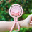 2X  Portable USB Rechargeable Silent  Fan 3 Speed Adjustable with Lighting Function for Car  Stroller 4