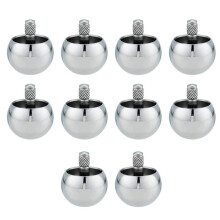 10X Tippe Top Metal Flip al Top Trottola nel Acciaio Inossidabile Incredibile Regalo Giocattolo, Argento
