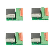 4 ST RJ45 Nätverksterminalblock, 8-Stift, Verktygsfri DIN-Skena, Cat.5e Nätverkskontakt Horisontell Terminal