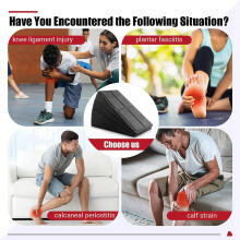 Slant Board Calf Stretcher,6 Pcs Foot Stretcher Incline Board for Plantar Fasciitis Physical Therapy Equipment