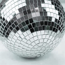 2X Silverspegel Disco HäNgkula med HäNgande Ring för Ljuseffektsfest, Heminredningsklubbscen (8 Tum)