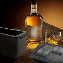 3X Clear Ice Maker, Clear Ice Square Tray Make 8 Square Ice Square, Crystal Clear Ice Square Maker for Cocktails