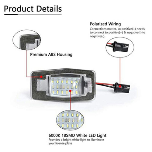 4Pcs License Plate Light License Plate Light for  Escape Mercury  MX-5 MPV 2