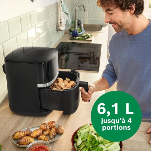 Bosch Bosch Airfryer Serie 4 MAF462B0 — 6,1 L heteluchtfriteuse, 7 programma's, touchscreen, dubbele verwarming 2