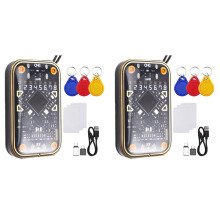 2X Chameleon Ultra V2.0 Lecteur de Puces RFID Intelligent 125 KHz 13,56 MHz Décodeur de Cartes NFC Duplicateur + 6XUID Porte-Clés/Carte UID