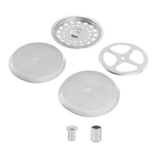 2X Stainless Steel French Press Filters,Containing Spiral Disk,Mesh French Press Screen Disk for Wide French Press 600ml