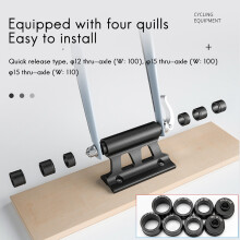 3X MTB Bike Fork Mount Quick Release Vork Mount Truck Fietsendrager Vaste Clip Bagagerek met Steekas Zwart