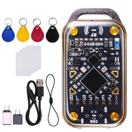 2X RFID  Chip Reader Chameleon Ultra  Card Emulator NFC Duplicator ID IC Card Decode+8XCUID Keychain/Card 1