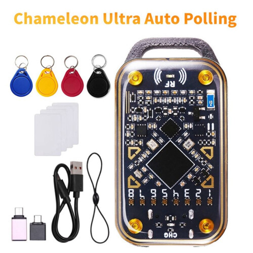 2X RFID  Chip Reader Chameleon Ultra  Card Emulator NFC Duplicator ID IC Card Decode+8XCUID Keychain/Card 2