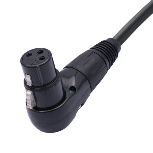 2 Uds. Adaptador de Cable de ExtensióN de MicróFono XLR, Cable de MicróFono XLR Hembra de 90 Grados una XLR Macho Recto de 3 Pines 1M 1