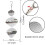 2X Wind Spinners 3D Hanging Wind Spinner Stainless Steel Metal Sculptures Decorations, Heliciform Wind Sculptures 9