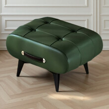 (Dark Green, 35x27x26cm) Entryway Footrest Shoe Changing Stool With Support Frame For Decor Home