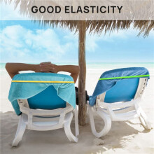 24 Pcs Beach Towel Bands,Elastic Beach Towel Holder,Chair Clips,Multicolor Towel Bands for Beach Chairs Swim Vacation