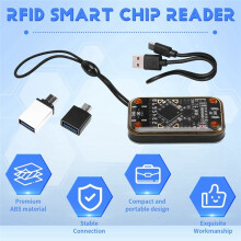 Chameleon Ultra Contactless Card Emulator RFID Chip Reader+3xCUID/UID Keychain Compliant to NFC Read Writer