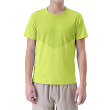 Leichte Trainingsshirts für Herren, Strukturiert, Rundhalsausschnitt, Lauf- und Sport-T-Shirts, Kurzarm-Fitness-Tops Hellgrün M