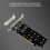 3X PCIE X16 zu M.2 M-Key NVMEx4 SSD 2U Server Riser Card Doppelseitige 4-Disk NVME  PCI-EX16 Split Card 5