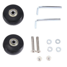 50X24mm Set of 4 Luggage Suitcase Replacement Wheels,PU Swivel Caster Wheels Carbon Steel Bearings Repair Kits
