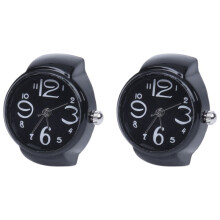 2X Montre à bague de poche pour hommes avec numéro arabe à quartz 0,87 pouces HOT