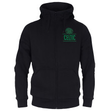 Celtic FC Official Football Gift Mens Fleece Zip Hoody Black 3XL