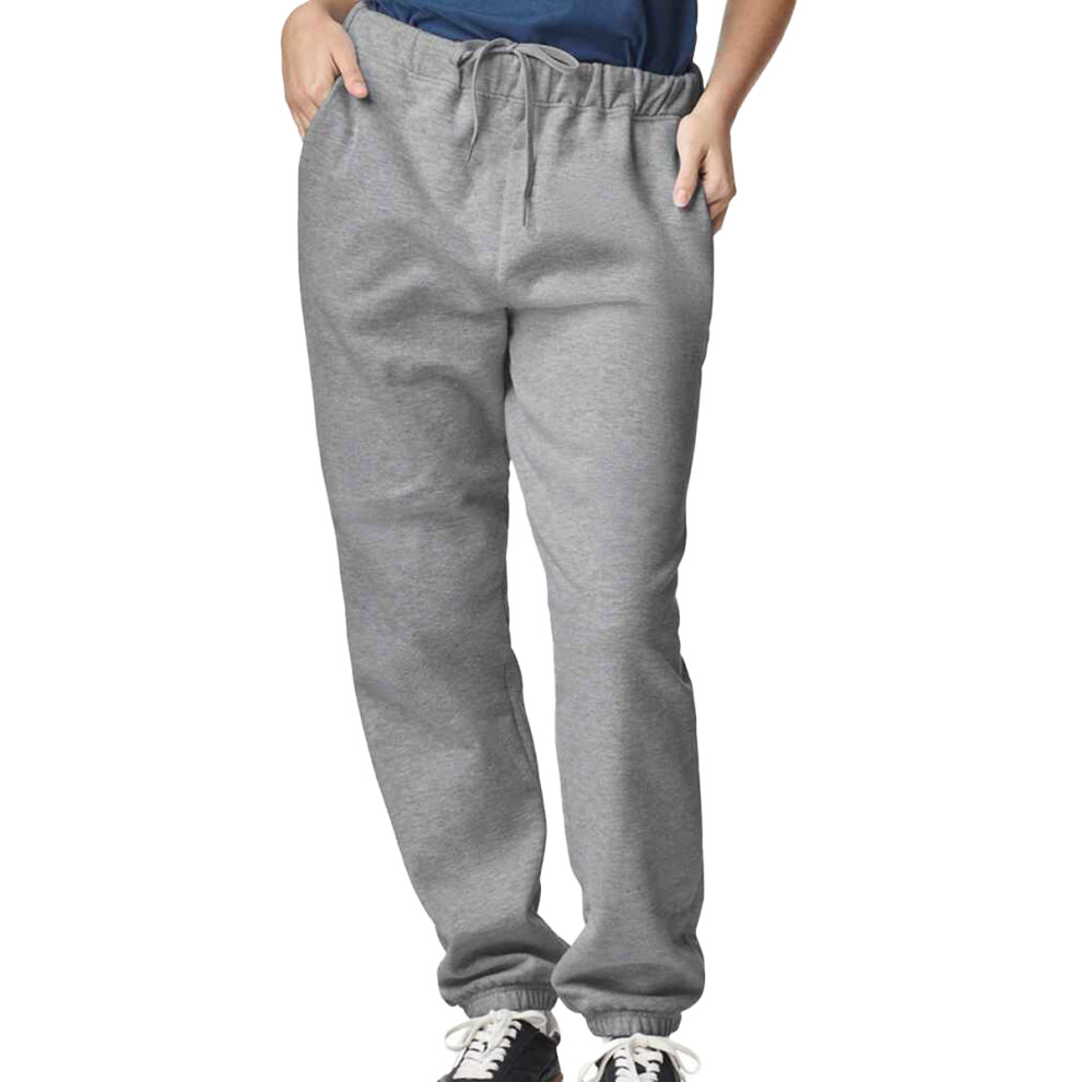 Gildan (M, Sport Grey) Mens Midweight Pocket Jogging Bottoms