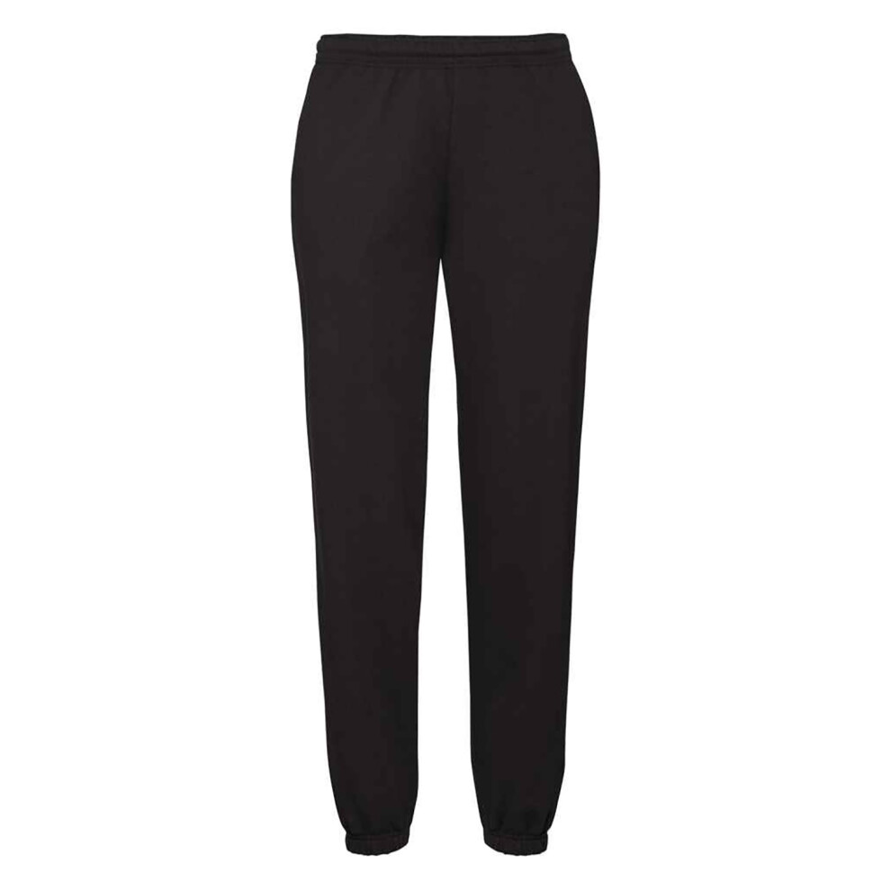 Fruit Of The Loom (S, Black) Mens Classic Elasticated Hem Jogging Bottoms
