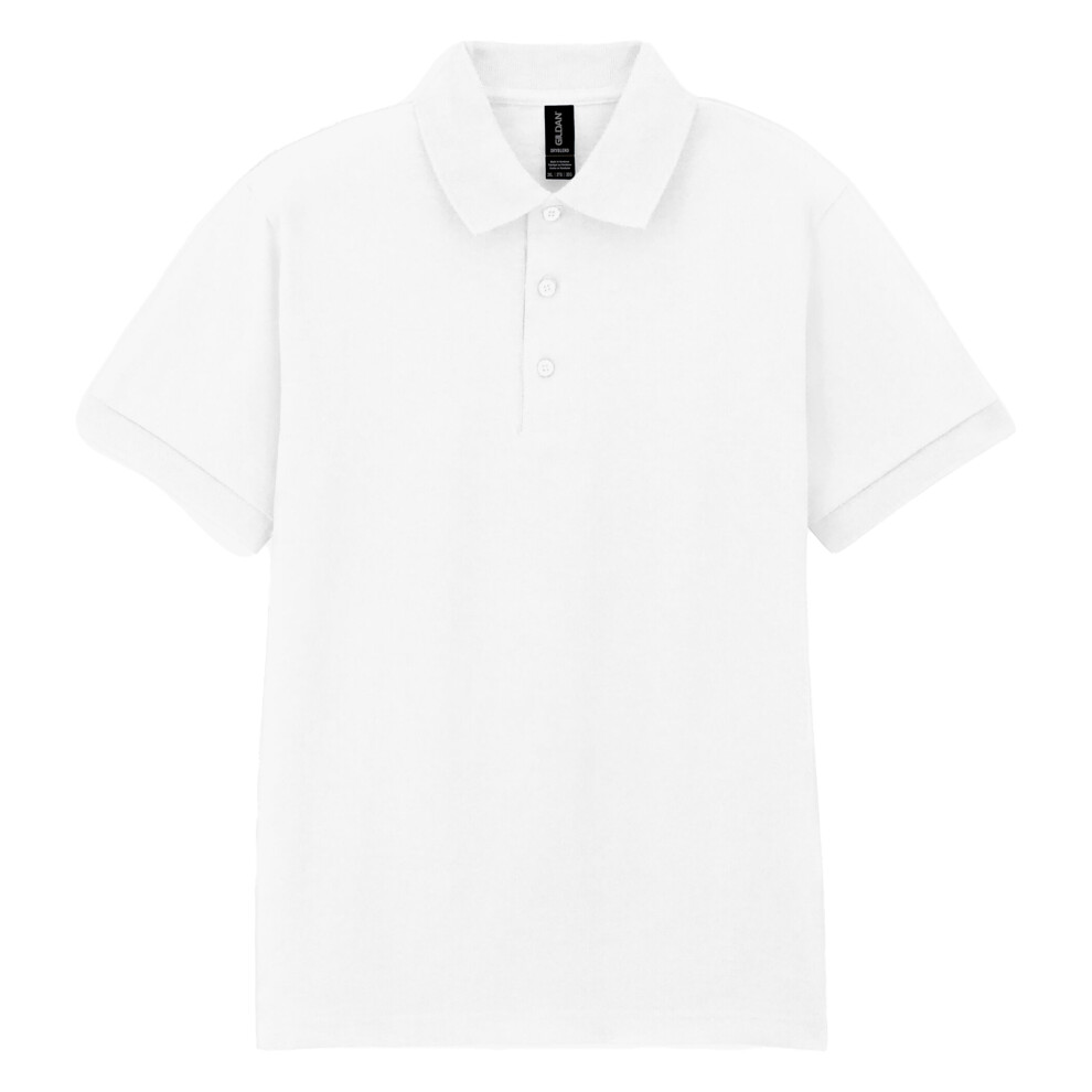 Gildan (Xxl, White) Mens Jersey Polo Shirt