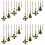 16Pcs Ceiling Fan Pull Chain Set,Bulb and Fan Pattern Pull Chain Extension Fan Pull Chain Pendant 12 Inch Antique Bronze 2