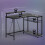 Reversible 'L' LED Light Gaming/Work Desk - Black 6