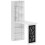 Wall Mounted Computer Desk, Folding Study Table with Black Board and Bookshelf, Multifunctional Floating Writing Desk for Home Office, White 1