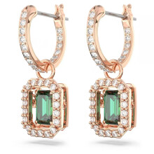 High version of the devil's eye crystal flexible black swan beating heart earrings studs female