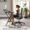 81.5 cm Folding Computer Desk with Monitor Shelf - Black 4