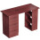 Computer Desk, Writing Table, PC Workstation with 3 Storage Shelves and Drawers, Handle, for Home Office, Walnut Brown 1
