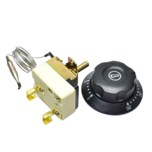32A 50-300°C Rotary Temperature Control Switch for Electric Skillet Deep Fryer Water Boiler Thermostat