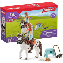 Schleich Horse Club, 9-Piece Playset, Horse Toys for Girls and Boys 5-12 Years Old Mia and Spotty