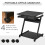 Movable Computer Desk with 4 Moving Wheels Sliding Keyboard Tray Home Office Workstation Black 4