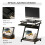 Movable Computer Desk with 4 Moving Wheels Sliding Keyboard Tray Home Office Workstation Black 6