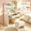 AINPECCA Dressing Table with LED Lights Mirror Vanity 1