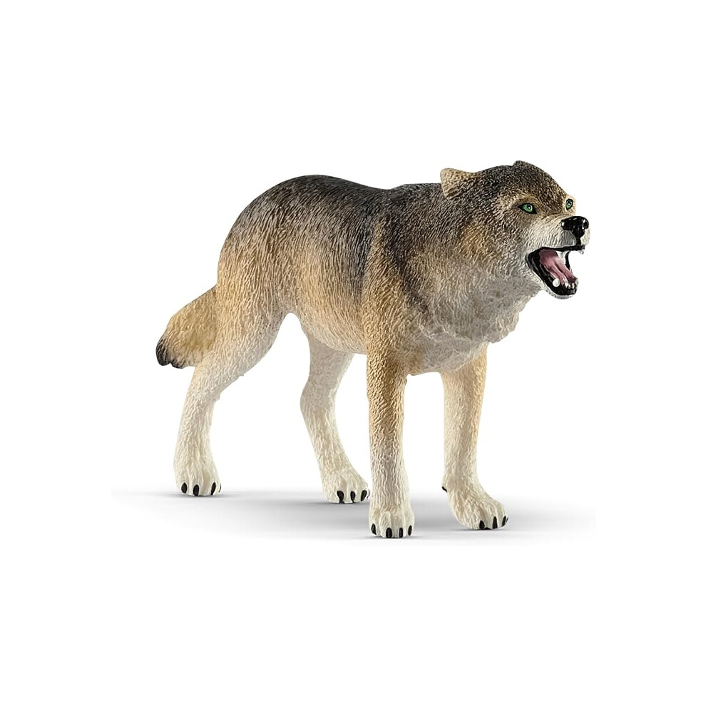 Photos - Action Figures / Transformers Schleich Wild Life Realistic Prowling Gray Wolf Figurine - Durable North American Forest Animal Figure for Kids, Perfect Toy 