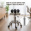 Living And Home Height-Adjustable PU Leather Round Salon Rolling Stool 4