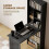 Three-Part Work Desk, with Storage and Chalkboard - Black 3