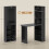 Three-Part Work Desk, with Storage and Chalkboard - Black 2