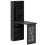 Three-Part Work Desk, with Storage and Chalkboard - Black 1