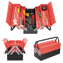 Multi-Function Metal 5 Tray Tool Box Cantilever Folding Storage Box