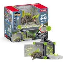 Schleich Eldrador Creatures-34 PC Stone Battle Cave with Chameleon Toy Playset-Lizard Figurine-Interactive, Imaginative Play for Kids Ages 7+ | 42676